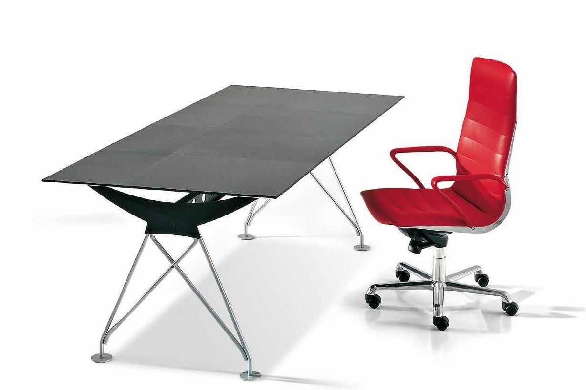 HT502 Office Desk with Leather Top