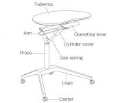 OKAMURA Risefit Desk with White Leg