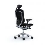 OKAMURA CONTESSA SECONDA Black Leather seat Chair