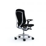 OKAMURA CONTESSA SECONDA Black Leather seat Chair