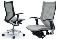 OKAMURA CP Polished frame Grey Cushion Seat Chair