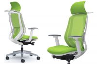 OKAMURA SYLPHY Lime Green mesh White body Chair
