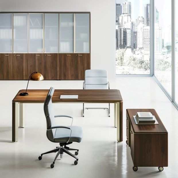 B305 Walnut Executive Office Desk