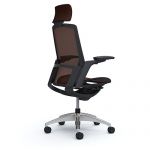 FINORA Polished base Black frame Chair