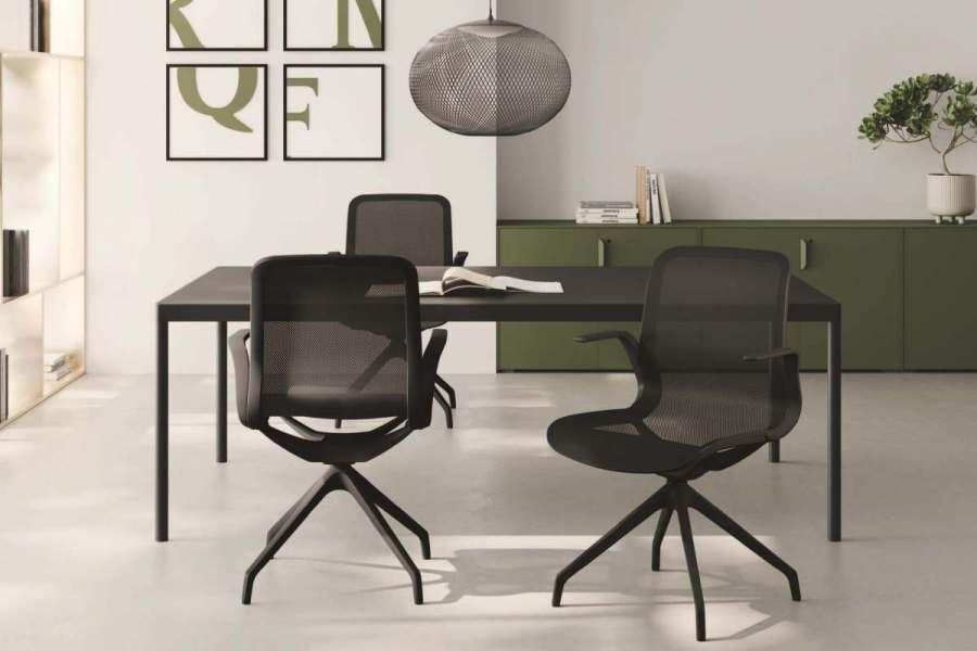 Rectangular Black Meeting Table