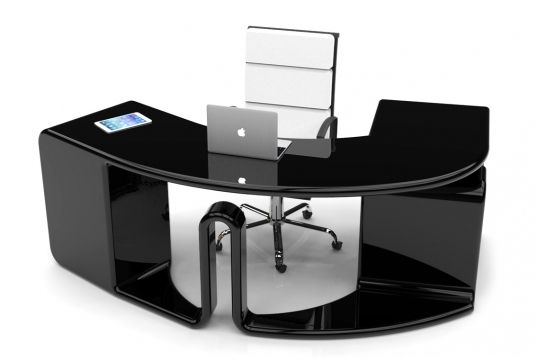 Černý Designový Počítačový Stůl