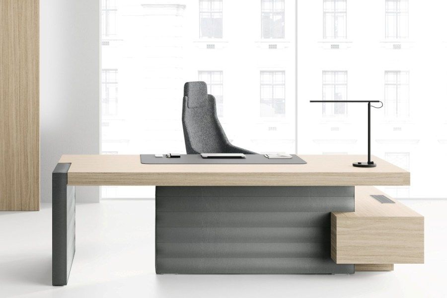 Kancelářský Manažerský Stůl s Extra Silnou Deskou 90 mm