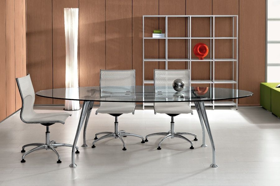Oval Glass Conference Tables