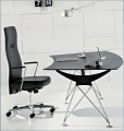 HT503 Curved Leather Top Desk